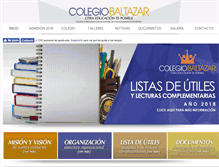 Tablet Screenshot of colegiobaltazar.cl